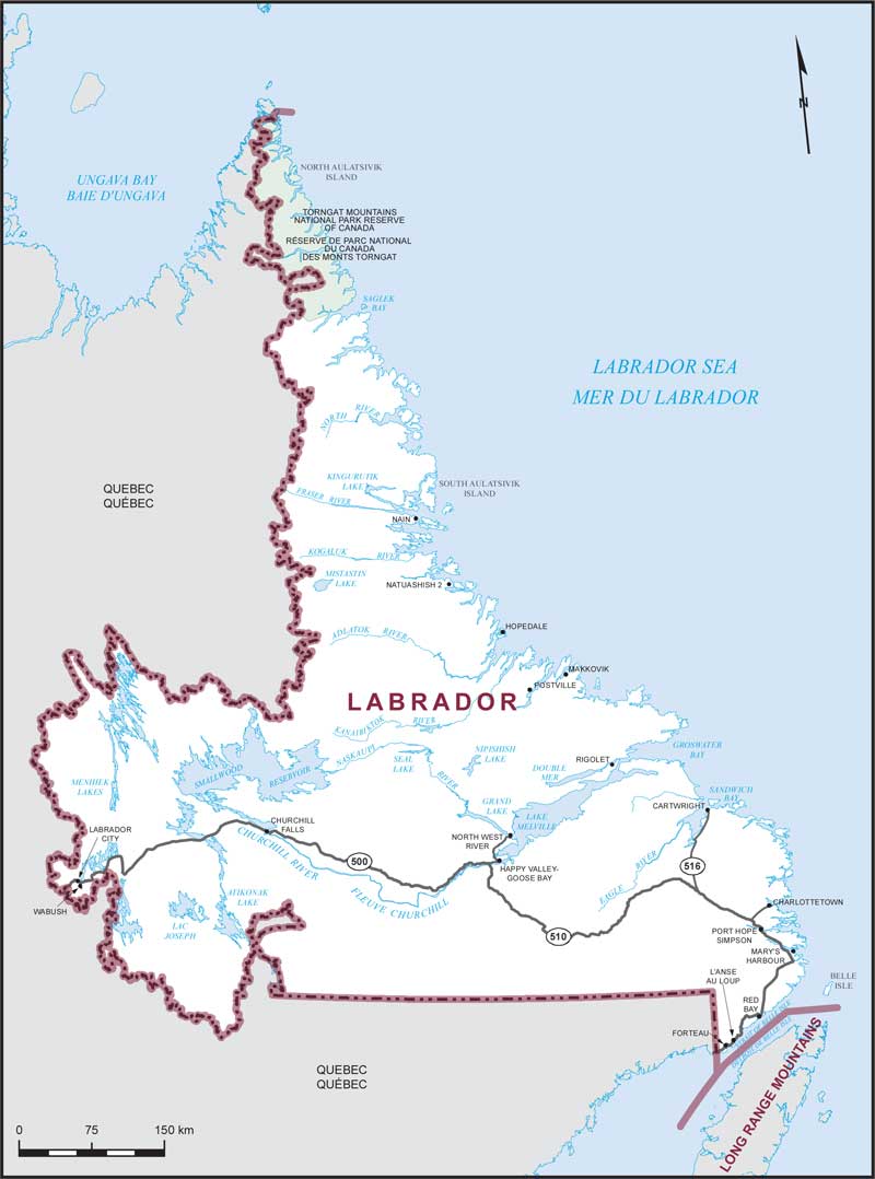 Carte de la circonscription de Labrador