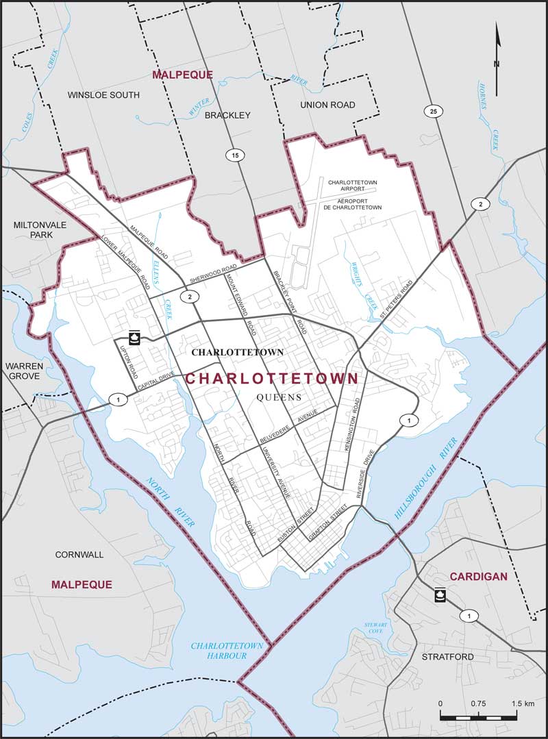 Carte de la circonscription de Charlottetown