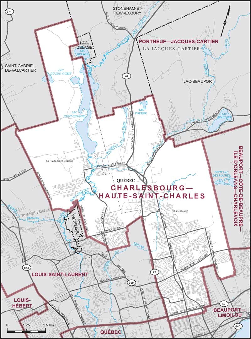 Carte de la circonscription de Charlesbourg—Haute-Saint-Charles