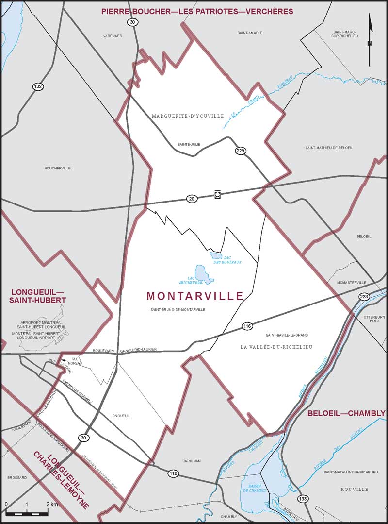 Carte de la circonscription de Montarville