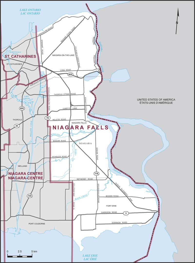 Carte de la circonscription de Niagara Falls
