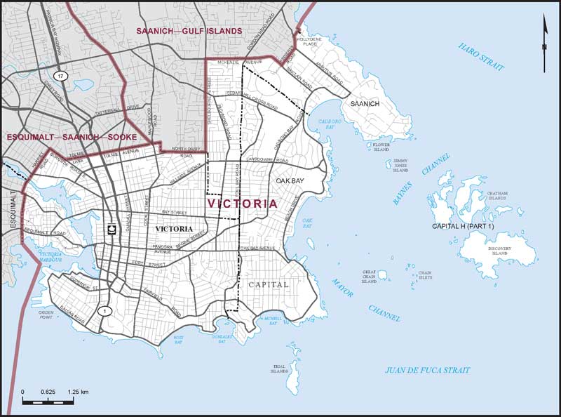Carte de la circonscription de Victoria